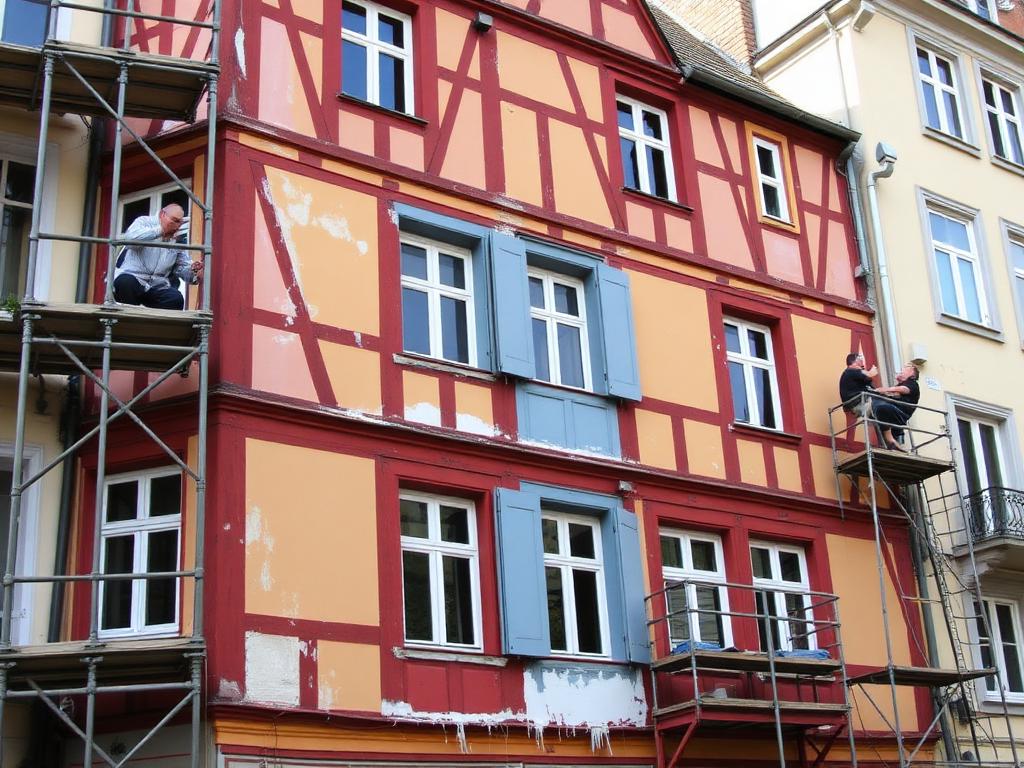 Ravalement façade à colombages