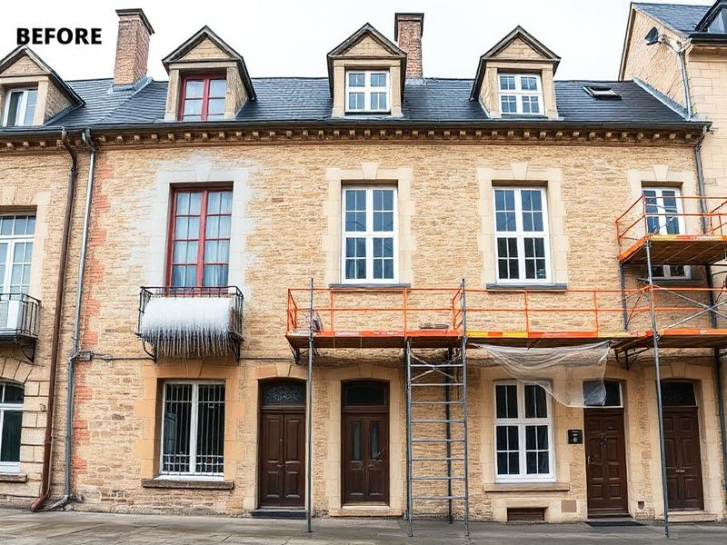 Ravalement façade maison de ville